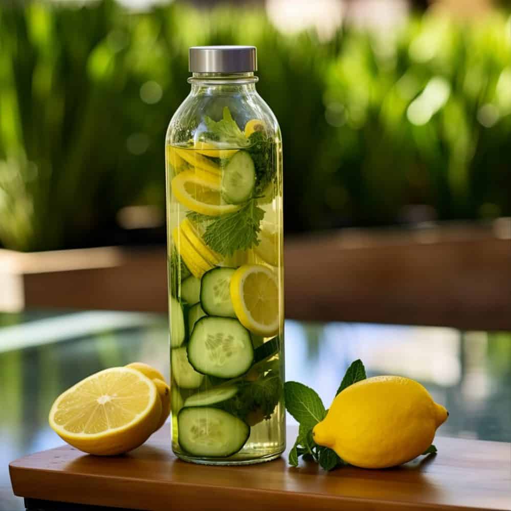 Hydrating summer foods and infused water for healthy eating