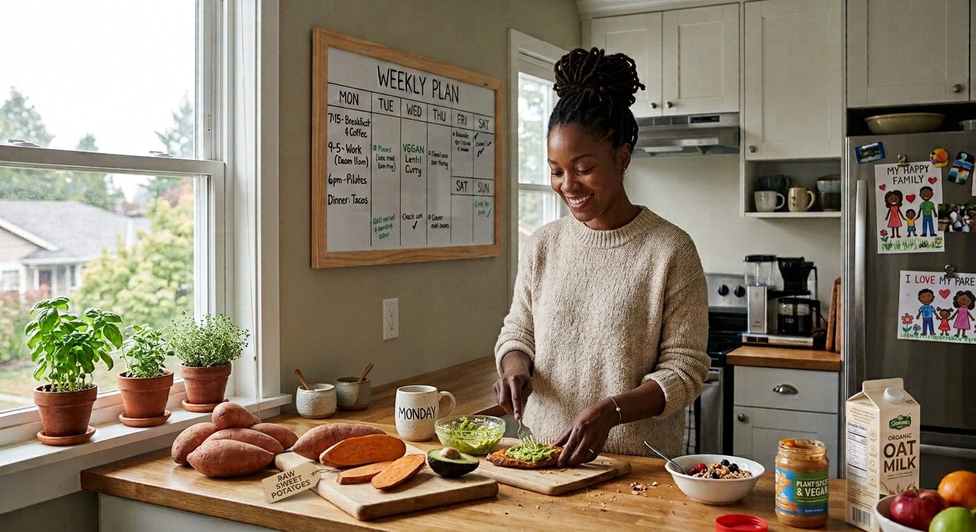Simple healthy meal routine for starting the week without restrictive rules